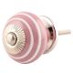 Lavender Striped Ceramic Cabinet Knob